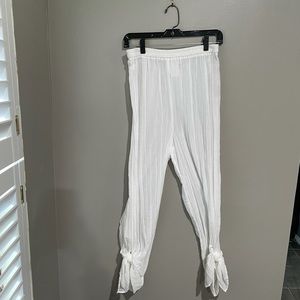 Linda Lundstrom crepe ankle tie beach pants